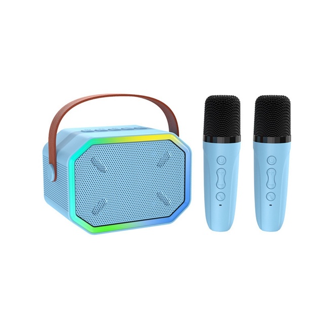 Colorful RGB Light Portable Speaker BT 5.3 Wireless Karaoke Connection Outdoor Party Mini Audio Player