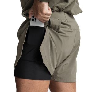 Pantalones Cortos Deportivos para Hombre al por Mayor, Estilo Urbano, Personalizados, para Entrenamiento, Cómodos, de Doble Capa, Transpirables - Product Image 1