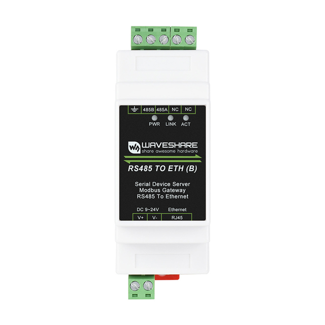 RS485 to RJ45 Ethernet Module Industrial Serial Server TCP/IP to Serial Support Rail-Mount Modbus Gateway Optional POE Function