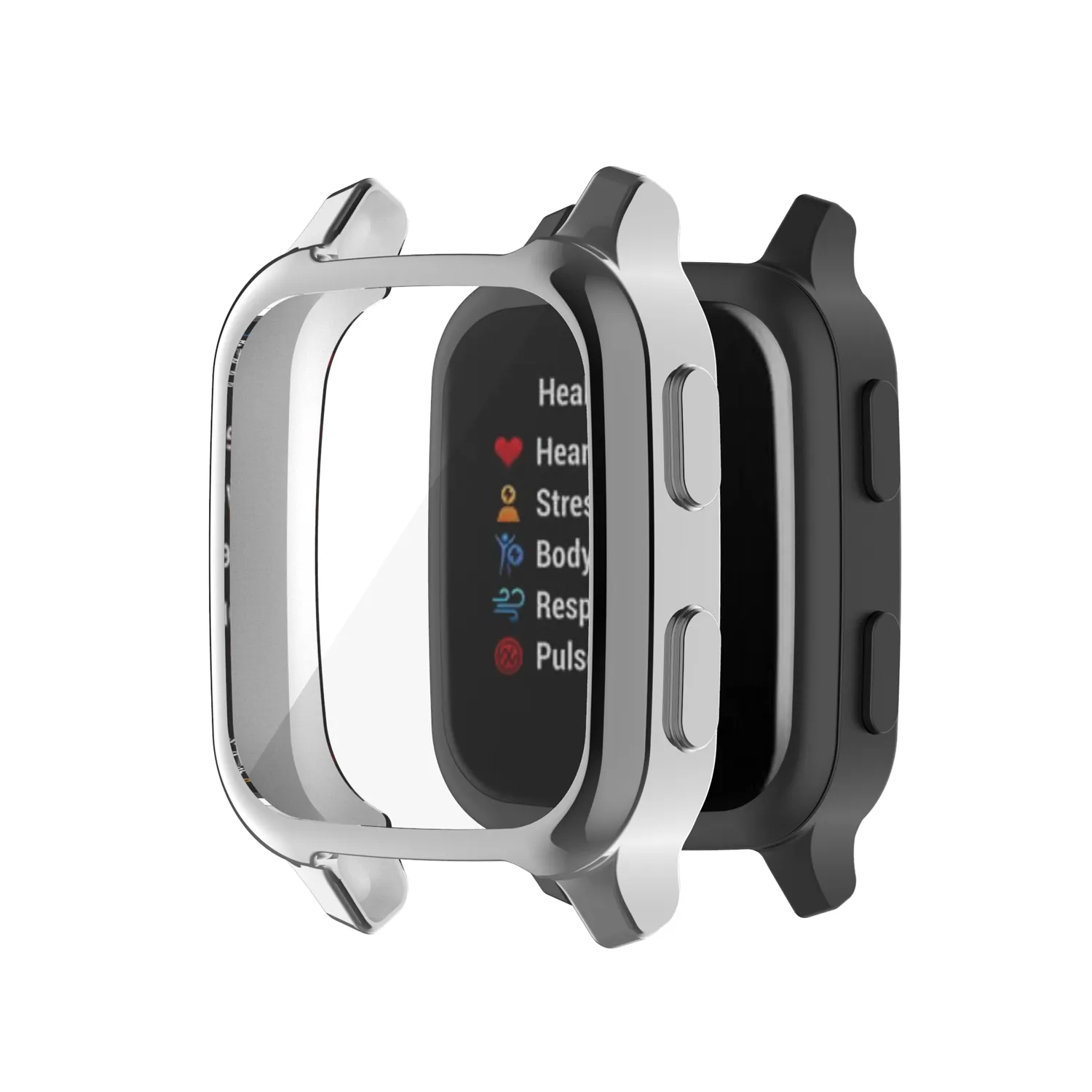 Capa protetora para smartwatch garmin, capa protetora, anti-impacto, leve, para venu e sq