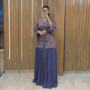 Vestido Kaftán Marroquí de Seda Bordado de Lujo para Mujer, Vestido Largo Tradicional, ODM, Primavera, Verano, Invierno, Elegante, Holgado, para Boda - Product Image 1