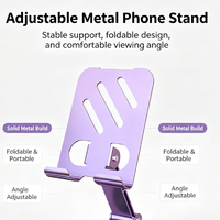 Supports de téléphone portable portables, support de tablette pour téléphone, support de téléphone réglable en hauteur et en angle, support de téléphone portable pliable pour bureau