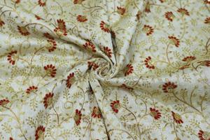 Tela Tejida de Seda Cruda de Poliéster de Alta Calidad, Ligera y Transpirable, con Diseño Floral Geométrico Abstracto para Confección de Ropa y Textiles para el Hogar - Product Image 3
