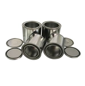 TIANSHI 250ml Réservoir <span class=keywords><strong>PVC</strong></span> <span class=keywords><strong>Tuyau</strong></span> Convoyeur Bande Colle Seau Durable Métal Matériel Blanc Fer Blanc Flip Top Cap Plain Iron - Product Image 2