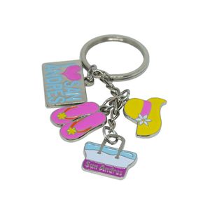 Custom Mexico Design Wing Heart Keychains 2D Black Nickel Plating Printing Epoxy Label Key Chain - Product Image 3
