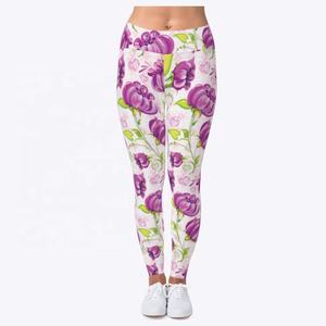 2022 New <b>Floral</b> Women's <b>Leggings</b> Activewear Breathable Spandex Anti-Bra Logo OEM Customized Sizes - Product Image 1