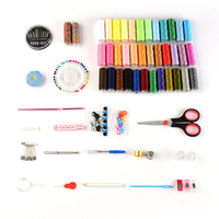 Ensemble de couture de voyage, kit d'outils de couture, kit d'aiguilles et de fils pour la couture, kit de broderie avec sac en tissu