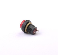 Toowei 12mm interrupteur à bouton-poussoir à verrouillage Ip67 étanche 2 broches rond rouge pour clavier
