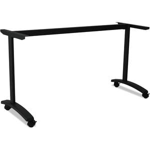 Mesa de Entrenamiento Serie Alera Valencia con Base en Forma de T, 54'' de Ancho x 19.75'' de Profundidad x 28.5'' de Altura, Acero Moderno Negro Ajustable para Hoteles y Salas de Conferencias - Product Image 1