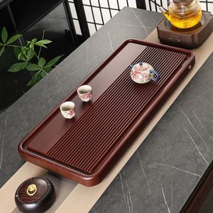 Postman Bamboo <b>Tea</b> Tray Semi-bakery Flat Drainage Kung Fu <b>Tea</b> <b>Set</b> Office Use - Product Image 4