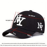 Casquette de baseball en PVC brodée de lettres NY, personnalisable avec logo, six panneaux, calotte structurée, protection solaire, vente en gros directe usine