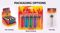 Briquet en plastique au gaz butane, personnalisable avec logo, briquets en gros, briquet classique à silex intelligent à bas prix