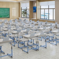 Fournisseur professionnel Mobilier scolaire Ensemble table et chaises Chaise de bureau d'étude en plastique pour salle de classe
