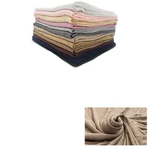 Wholesale 185*85cm Turkish Malaysia Solid Color Soft Ladies Muslim Women Shawl Cotton Modal Jersey Hijabs Scarf Supplier