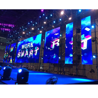 Pantalla de fondo de escenario de alta actualización, pantalla Led, Panel de eventos, Dj para Club nocturno, espectáculo en vivo, pared de feria comercial con armazón