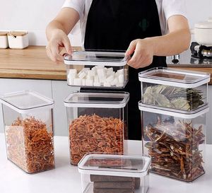 Food-grade Sealed Jars Plastic OEM ODM Transparent Kitchen <b>Noodles</b> Storage Jars Wall-mounted Cereals Storage <b>Box</b> - Product Image 3