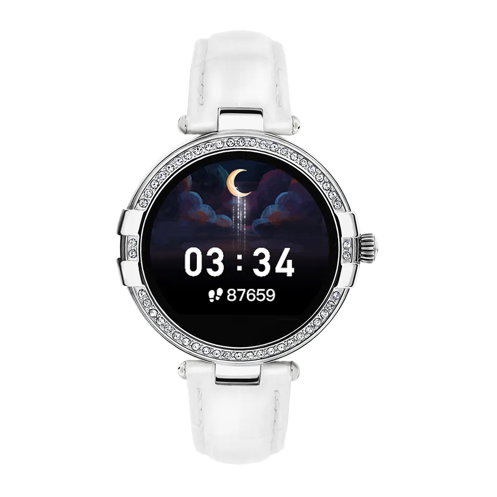 Impermeabile Sport Fitness Watch per donna impermeabile Bluetooth rotondo Smart Watch cardiofrequenzimetro orologio digitale personalizza cinturino