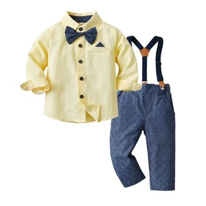 Set di abbigliamento <span class=keywords><strong>per</strong></span> <span class=keywords><strong>neonati</strong></span> autunno Boutique a buon mercato abbigliamento <span class=keywords><strong>per</strong></span> bambini in cotone vestito formale da ragazzo all'ingrosso - Product Image 2