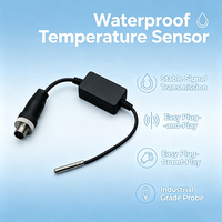 Capteur de température étanche avec connecteur circulaire, sonde en acier inoxydable pour réservoir d'eau, pipeline, équipement HVAC industriel