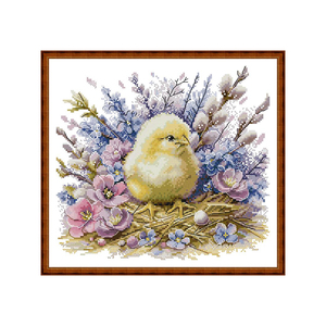 Kit de <span class=keywords><strong>Broderie</strong></span> Point de Croix NKF Motif Poussin HD, Tissu Aida Pré-imprimé ou à Broder Soi-même 16/14/11CT, Ensemble de <span class=keywords><strong>Broderie</strong></span> Manuelle DIY sur <span class=keywords><strong>Toile</strong></span> - Product Image 1