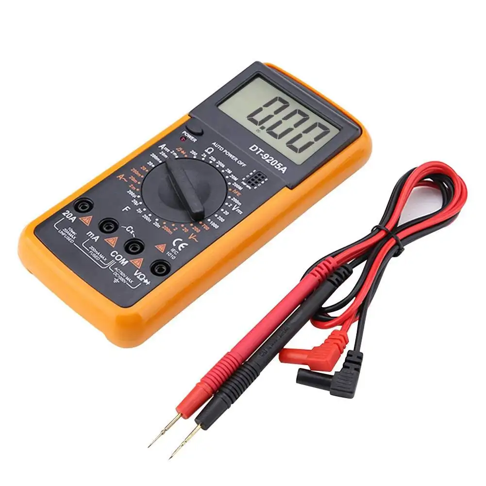 Amazon AC/DC-Transistor tester Elektronischer Tester Profession eller Multimeter-Detektor mit automatischer Reichweite DT9205A