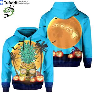 Felpa con cappuccio con motivo a zucca fantasma di Halloween felpa con cappuccio con stampa 3D stile creativo divertente per bambini Pullover - Product Image 6