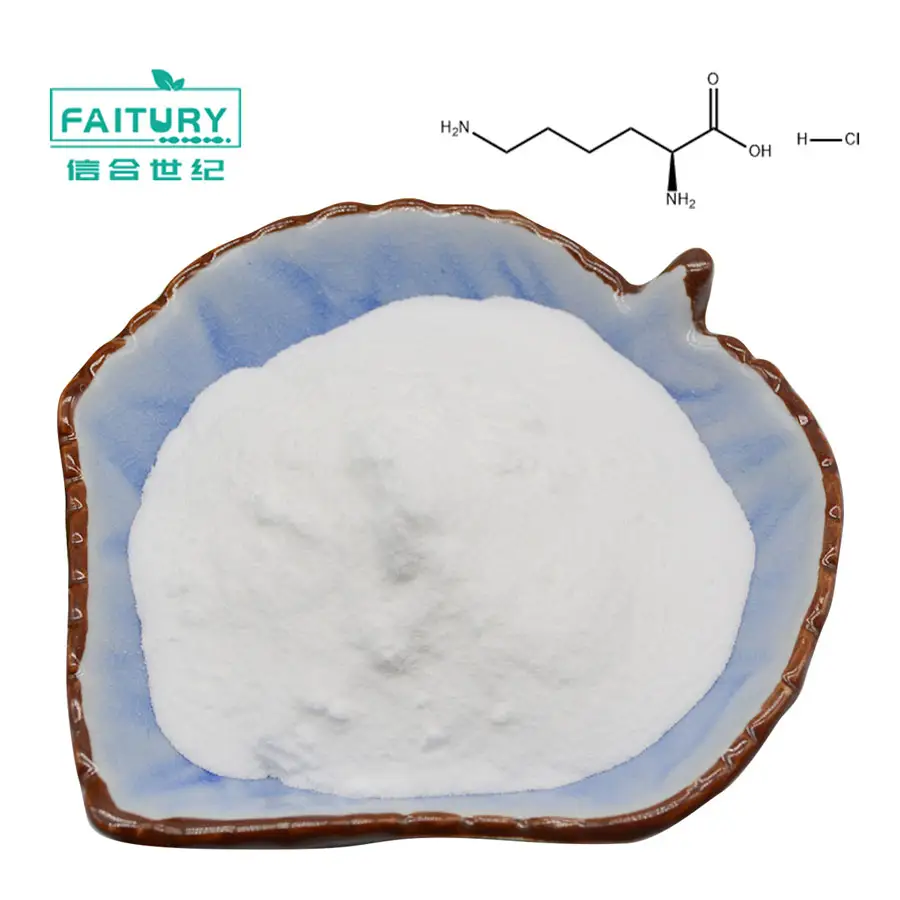 Faitury Supply動物飼料添加物純粋なL-リジンHcl99% 飼料グレード一塩化物バルクL-リジンパウダー