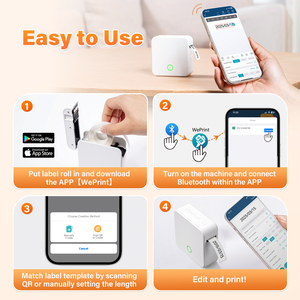 Detonger P0 màu đen và trắng mini <span class=keywords><strong>Label</strong></span> Maker hỗ trợ OEM mã vạch không dây máy in nhãn nhiệt - Product Image 5