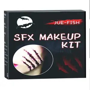 SFX Zombie Make Up Fake Blood Molding Wound Skin Wax Makeup Kit Wound Sculpting Scar Wax Scary Painted Cosmetic Set