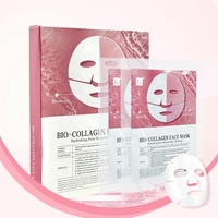 Masque facial en feuille de bio-collagène et rétinol, lot de 5, marque privée OEM, hydratation instantanée, lissant, raffermissant, anti-rides, végétalien, vente en gros