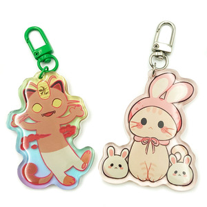 Logotipo personalizado impreso acrílico Anime llavero translúcido epoxi encantos - Product Image 2