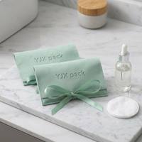 Pochette de rangement en microfibre suédée vert menthe écologique pour bijoux, avec logo personnalisé, petite pochette à cordon en suédine pour bijoux