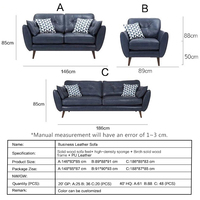 Canapé combiné moderne en cuir italien pour usage commercial, gîtes et villas – Commande en gros directe usine – Mobilier de salon haut de gamme