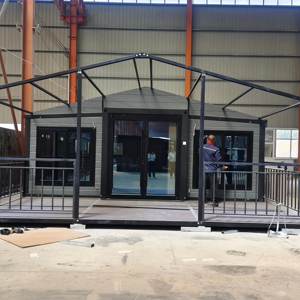 Tùy Chỉnh Sang Trọng Thép Bằng Gỗ <span class=keywords><strong>Container</strong></span> Nhà Đôi Cánh Gấp Loại Di Động Mở Rộng Đúc Sẵn Nhà Di Động Khách Sạn - Product Image 1