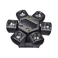 Luz Móvil Profesional de 80W MINI SIX ARMED con 12x3W LED Ra90 1000 Lúmenes, Modo Maestro-Esclavo DMX512 para DJ, Discoteca, Eventos, Bodas