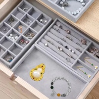 Nouvelle station de présentation de bijoux de luxe personnalisable, présentoir de vitrine, présentoir empilable polyvalent, plateau à bijoux