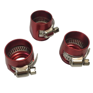 MAX Universal AN10 Collier de finition hexagonal pour tuyau de carburant en alliage d'aluminium Rouge Bleu Noir - Product Image 3