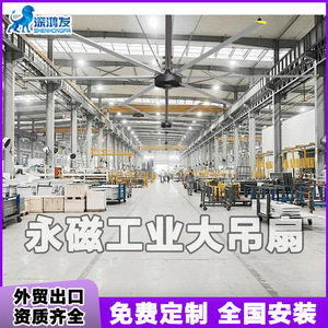 Industrial Ceiling <b>Fan</b> 7.3m Aluminum Alloy Axial <b>Fan</b> Ball Bearing 920rpm AC 220V <b>Silver</b> Factory Warehouse Use - Product Image 5
