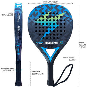 Raqueta de Pádel con Superficie de Fibra de Carbono y Núcleo de Espuma EVA Memory Flex, Raquetas de Tenis de Pádel, Raqueta de Pádel - Product Image 1