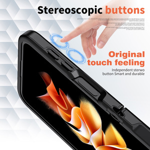 PC dur + ceinture de protection de broche + TPU souple avec feuille de CD en métal + étuis de téléphone à anneau pour <span class=keywords><strong>Samsung</strong></span> <span class=keywords><strong>Z</strong></span> <span class=keywords><strong>Flip</strong></span> - Product Image 5