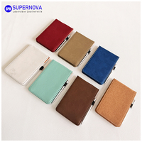 Mini Libreta de Cuero Personalizada con Bolígrafo, Portátil, de Bolsillo, 3 1/4" X 4 3/4", para Notas Diarias y Diario de Viaje, Grabable con Láser