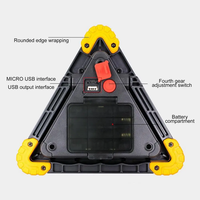 Trépied portable Cob, panneau de signalisation de sécurité rouge, réparation automobile, réfléchissant, rechargeable par USB, en plastique, atelier, bureau, lampe de travail LED