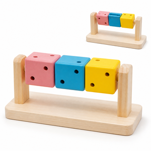 <span class=keywords><strong>Cubo</strong></span> de Diversión para Hámster, Juguete de <span class=keywords><strong>Madera</strong></span> para Masticar, Modelo Cuadrado Golden Nest D192, Hecho de <span class=keywords><strong>Madera</strong></span> Sólida, Colorido, Guangdong, 114g - Product Image 2