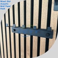 Accessoires pour panneaux muraux acoustiques en bois FEYT, panneau en bois, support métallique, panneau à lattes en bois, kit de crochets, porte-manteau pour panneau, pour Akupanel