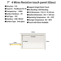 AMT9545 Écran tactile résistif 7 pouces 800*480 4 fils Interface USB Écran tactile industriel HMI