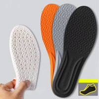 Semelles intérieures sportives en PU taille unique, avec coussin d'air en U et particules massantes amortissantes, personnalisables