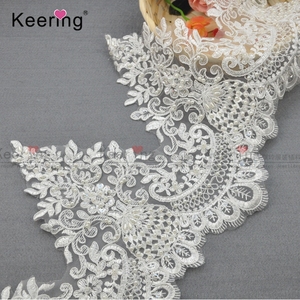 Floral Water Soluble Trimming Lace Embroidered Cording wedding dress Lace Trim For Wedding Dress Hem or Bridal WTPA-189