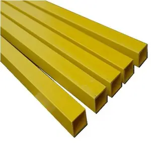 Chống Ăn Mòn Trọng Lượng Nhẹ Pultruded Fiberglass Square Hollow Phần