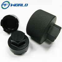 Bouton en plastique de contrôle de Volume Radio, personnalisé, CNC, noir ABS, avec fil
