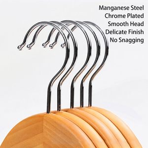 Cintre à vêtements en <span class=keywords><strong>bois</strong></span> massif naturel écologique, crochet rotatif à 360 degrés, cintres en <span class=keywords><strong>bois</strong></span> pour vêtements - Product Image 4